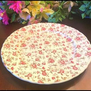 Vintage Shabby Nasco Rose Garden Platter Plate 12"